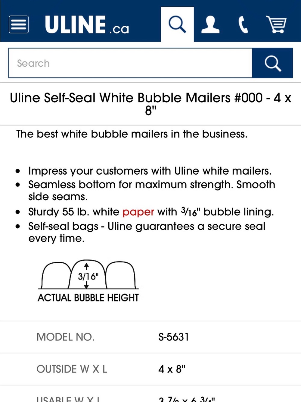 Uline 30-pack 4x8” White Self-Seal Bubble Mailers - NEW - 5 30-packs available - Picture 5 of 6